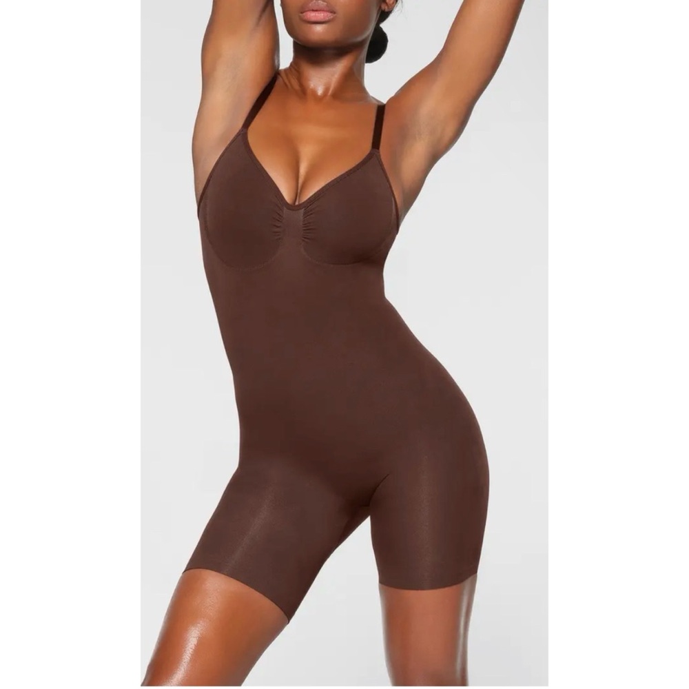 SKIMS Brown Shapewear Bodysuit